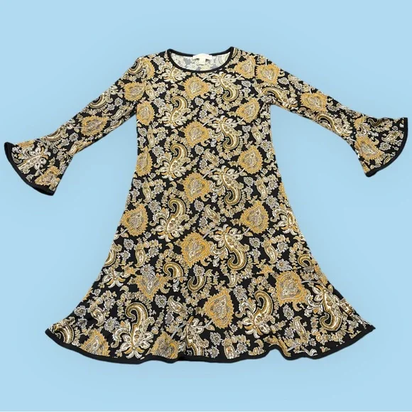 Michael Kors Paisley Bell Sleeve Dress - Picture 3 of 13